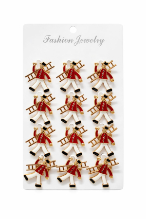 Martisoare - Set 12 brose martisor cosar norocos cu scara 15x9cm