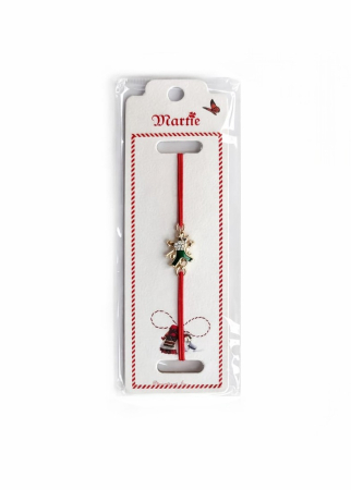 Martisoare - Set 24 bratari martisor 12x3 cm snur rosu cu charm cosar, cadou primavara