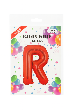 Balon folie litera R rosu, 35 cm, decor aniversar si petreceri, 1 buc [1]