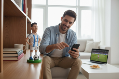 Figurina Ceramica Fotbalist – 17 cm, Model Colectie, Detalii Realiste [2]