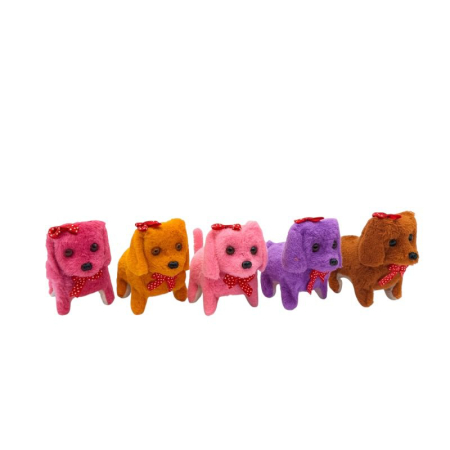 Set 5 căței de pluș interactivi cu baterii, merg și latră, jucărie copii [1]