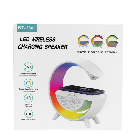 Boxa Bluetooth cu Incarcare Wireless si Lumina LED RGB, Stand Telefon, Model BT-2301 [1]