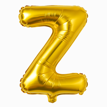 Accesorii pentru petrecere Engros - Balon folie litera Z auriu, 35 cm, decor aniversar si petreceri, 1 buc
