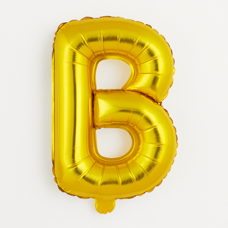 Articole pentru Casa Engros - Balon folie litera B auriu 65 cm, decor petreceri si aniversari, 1 buc