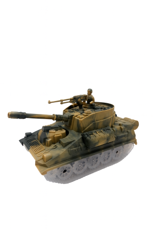 Tank Jucarie 20x11 cm cu Lumini si Sunete – Model Militar cu Soldat, Senile Mobile [1]