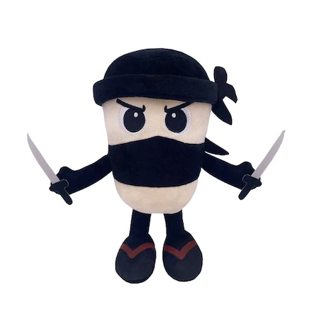 Assasino Cappuccino Ninja Brainrot Plus 20CM – Jucarie Amuzanta cu Sabii [1]