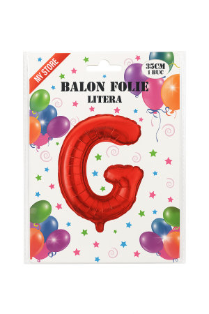 Balon folie litera G rosu 35 cm, decor aniversari si petreceri, 1 buc [1]