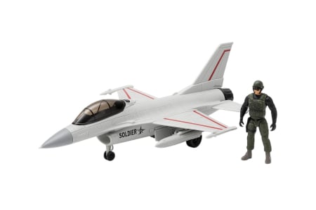 Vehicule, masinute, avioane, tancuri - Set avion militar cu soldat și accesorii Special Combat – jucărie copii 3+