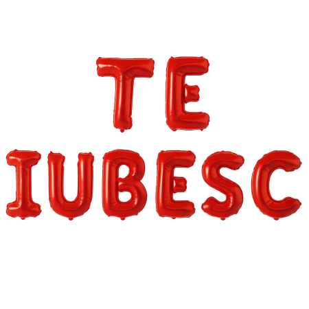 Articole pentru Casa Engros - Set baloane folie TE IUBESC, rosu, 40 cm, 8 litere, decor romantic