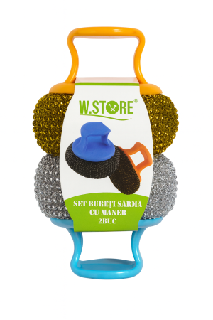 Set bureti sarma cu maner W.Store – 2 buc, curatare eficienta fara efort [1]