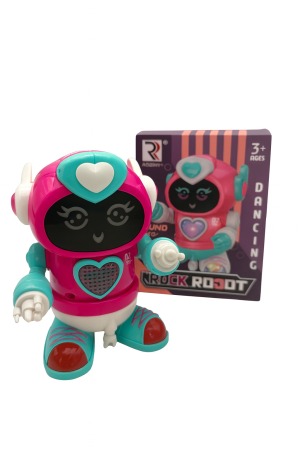 Jucarii interactive - Robot Dansator 16x13 cm cu Lumini si Sunete – Jucarie Interactiva pentru Copii 3+