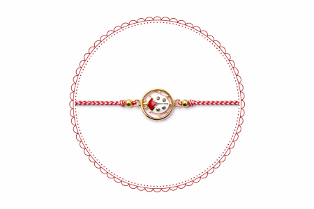 Set 12 bratari martisor cu buburuza rotunda, snur rosu alb, ambalate individual [3]