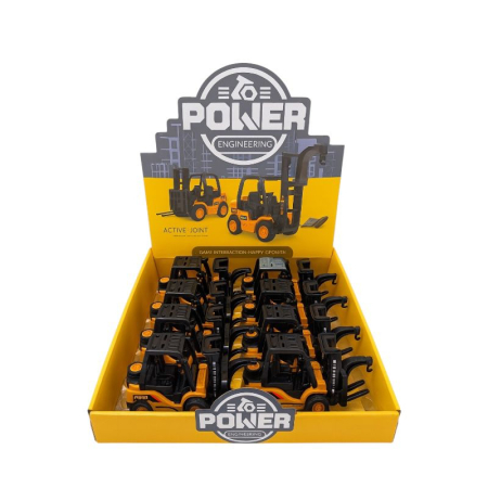 Stivuitor jucărie mecanic set 10 buc – utilaj logistic pentru copii 3+ [1]