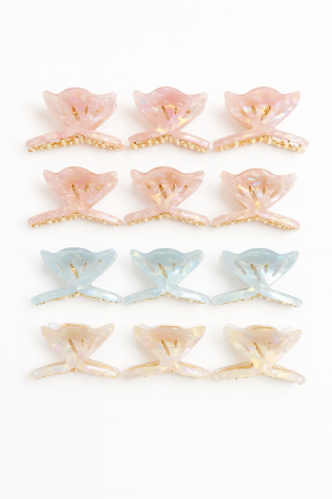 Accesorii pentru par Engros - Set 12 Cleme Par 13cm Metal Sidefat – Accesorii Elegante Premium