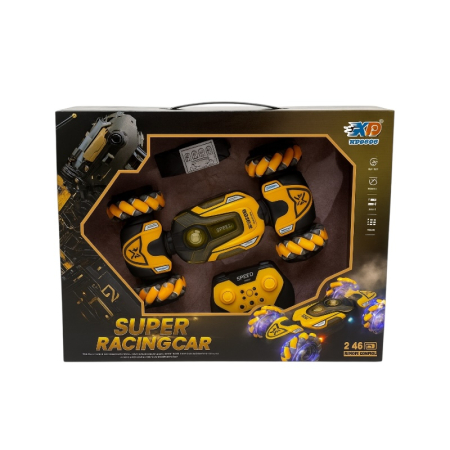 Masinuta Stunt 4x4 cu Deformare si Roti 360°, Telecomanda 2.4G – Super Racing Car, 40x30cm [1]