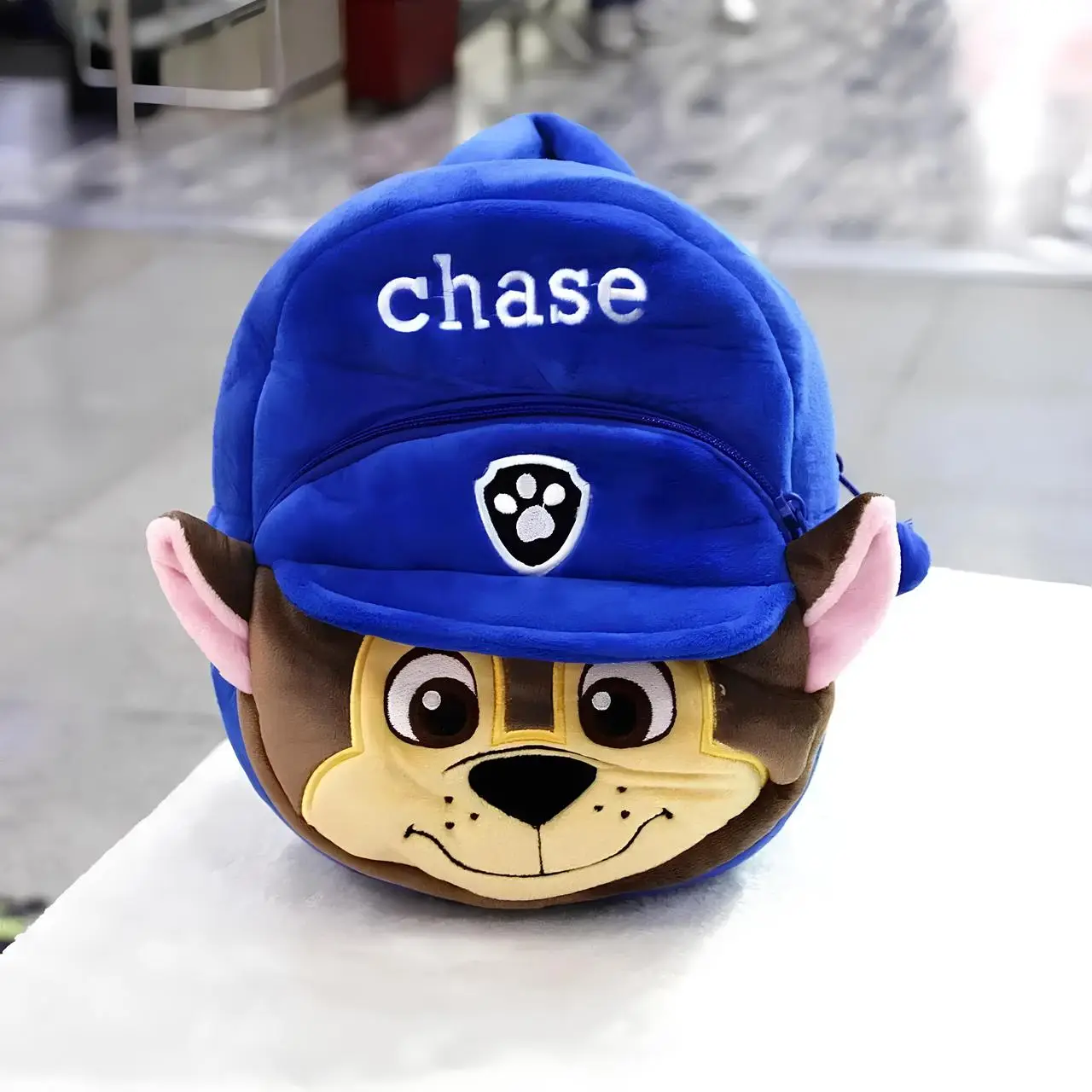 Rucsac plus copii 23x23 cm Chase, model catel albastru, moale, ideal gradinita si cadouri [1]