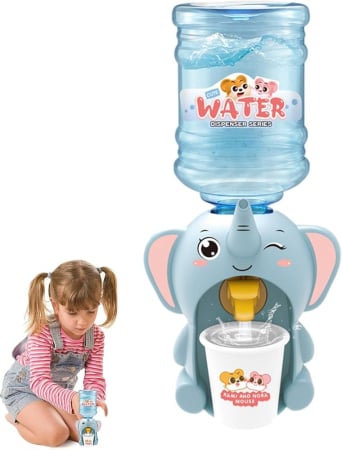 Jucarii Diverse - Dispenser Apa pentru Copii – Model Elefant Albastru – 24 CM