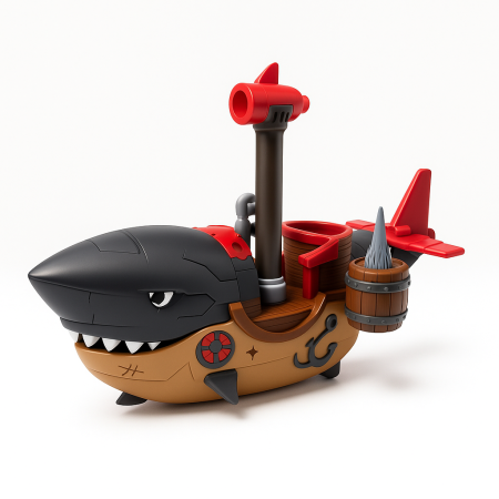 Nava Pirat Mecha Shark – Jucarie Creativa cu Accesorii, 21.5 cm [1]