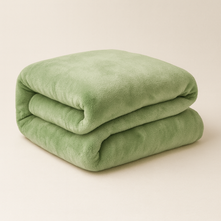 Patura Cocolino pufoasa verde 200x230 cm pentru pat dublu – calduroasa si fina [1]