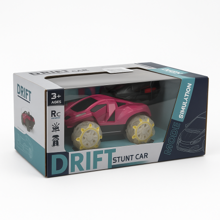 Jucarii cu radio control - Masina Drift Stunt Car cu radiocontrol 30x13 cm, model off-road, roti speciale 360°