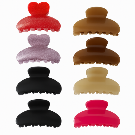 Accesorii pentru par Engros - Set 6 Cleme Par 9cm Mix Glitter si Lucioase – Accesorii Puternice pentru Coafuri