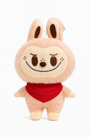 Iepuras Plus 35 cm – Jucarie Pufoasa cu Esarfa Rosie, Model Amuzant si Adorabil [1]