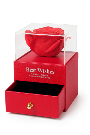 Trandafir Rosu Sapun Luxury in Cutie cu Sertar, Cadou Elegant Premium 10x8x7 cm [1]