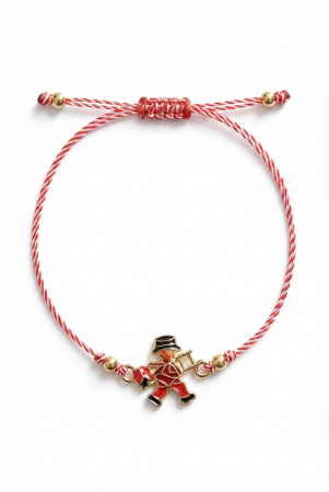 Set 12 bratari martisor cosar norocos, snur reglabil alb-rosu [1]