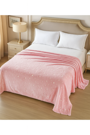 Paturi cocolino Engros - Patura Cocolino Fosforescenta Roz 200x230 cm, 1 KG – Model Stelute Glow