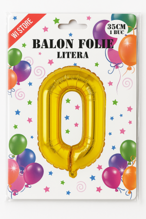 Balon folie litera O auriu, 35 cm, decor petreceri si aniversari, 1 buc [1]