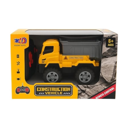 Vehicule, masinute, avioane, tancuri - Basculanta Constructii R/C Galbena Xuda Toys – Telecomanda Lumini Sunete Jucarie Copii 6+