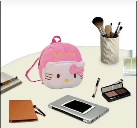 Rucsac Plus Roz pentru Copii – Ghiozdan Pufos cu Fetita Pisicuta [1]