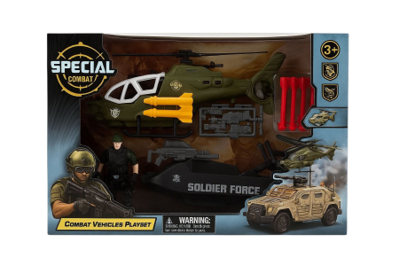 Set elicopter militar cu soldat și accesorii Special Combat – jucărie de acțiune copii 3+ [1]