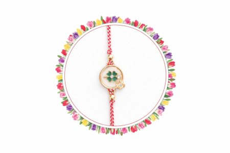 Set 12 bratari martisor cu trifoi norocos si snur rosu alb, ambalate individual [3]