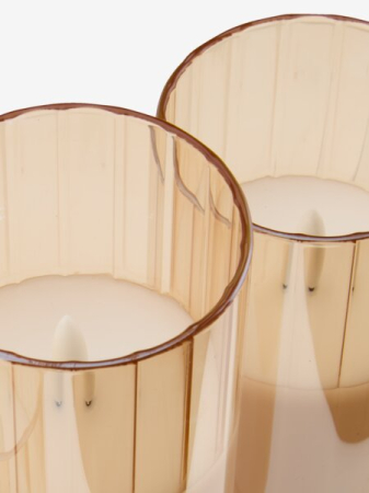 Lumanare decorativa in pahar auriu fumuriu – design elegant, ambient cald [2]