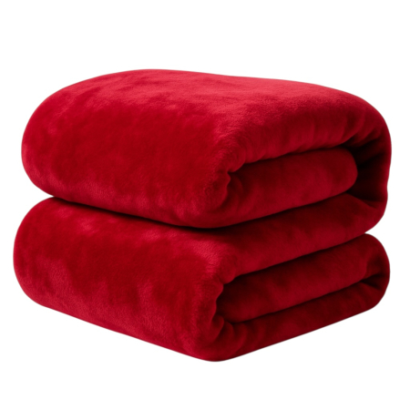 Patura Cocolino pufoasa rosie 200x230 cm pentru pat dublu – 1 kg, calduroasa si fina [1]