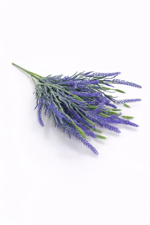 Buchet artificial lavanda decorativa bogata cu 5 fire si frunzis fin pe fir gros 40 cm [1]