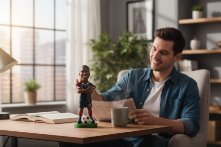 Figurina Ceramica Fotbalist – 17 cm, Model Colectie, Detalii Realiste [2]