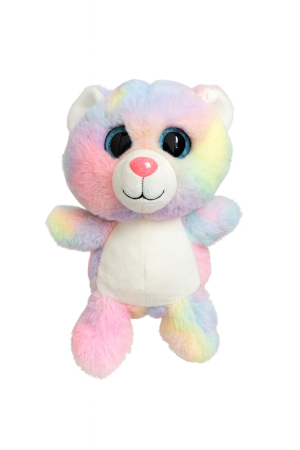 Ursulet Plus Multicolor 25 cm – Jucarie Pufoasa Rainbow cu Ochisori Mari [1]