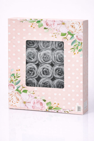 Set 30 trandafiri artificiali cu sclipici, argintiu, decor floral elegant [1]