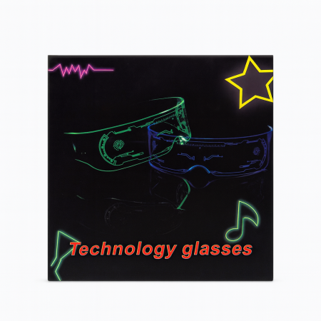 Ochelari LED Futuristi – 7 Moduri Luminoase, Party, Festival, Club, Cosplay [3]