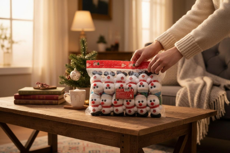 Set 12 decoratiuni Craciun om de zapada din polistiren – pachet multiplu figurine festive pentru brad si aranjamente, 15cm inaltime per bucata [1]