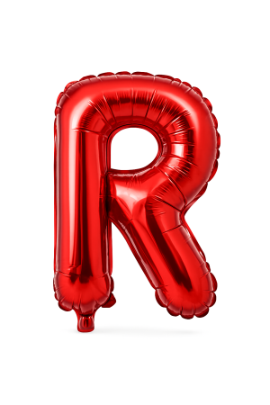 Accesorii pentru petrecere Engros - Balon folie litera R rosu, 35 cm, decor aniversar si petreceri, 1 buc