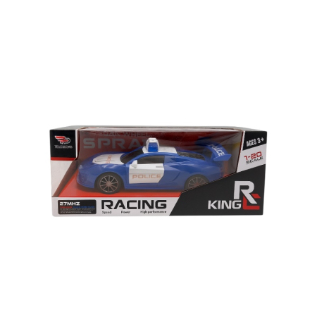 Masinuta Politie cu Radiocomanda – 27x12 cm, Model Racing 1:20 [1]