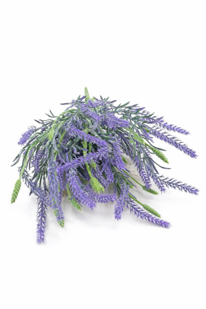 Buchet artificial lavanda decorativa bogata cu 5 fire si frunzis fin pe fir gros 40 cm [2]
