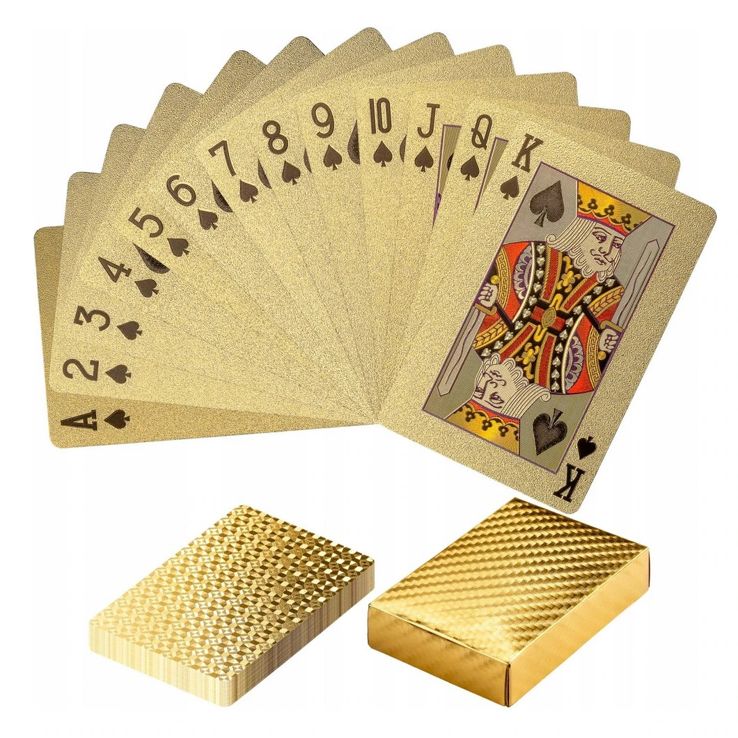 Set Carti de Joc Aurii Premium, Impermeabile, Gold Edition, Poker si Cadouri Luxury [1]