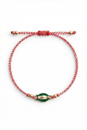 Set 12 Bratari Martisor Ghiocel Auriu Snur Alb Rosu Reglabile [1]