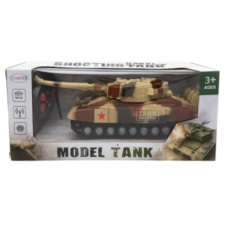 Tanc cu radiocomanda 30x13 cm, model militar, jucarie pentru copii [1]