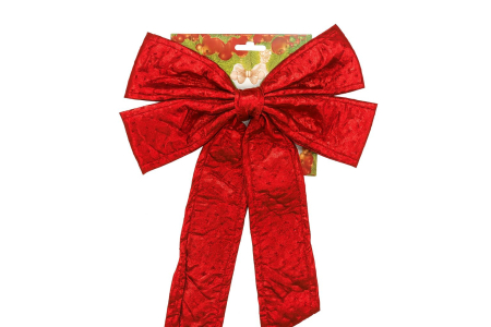 Fundita decorativa rosie 30x23 cm pentru brad si decoratiuni festive [3]