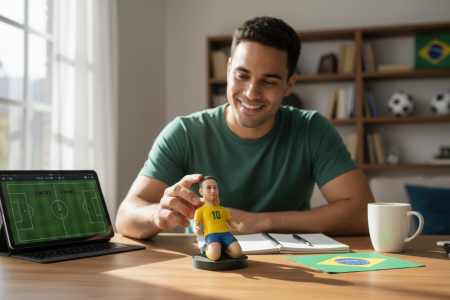 Figurina Ceramica Fotbalist – 13 cm, Model Colectie, Detalii Realiste [1]